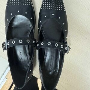 Studded Black Women's Flats